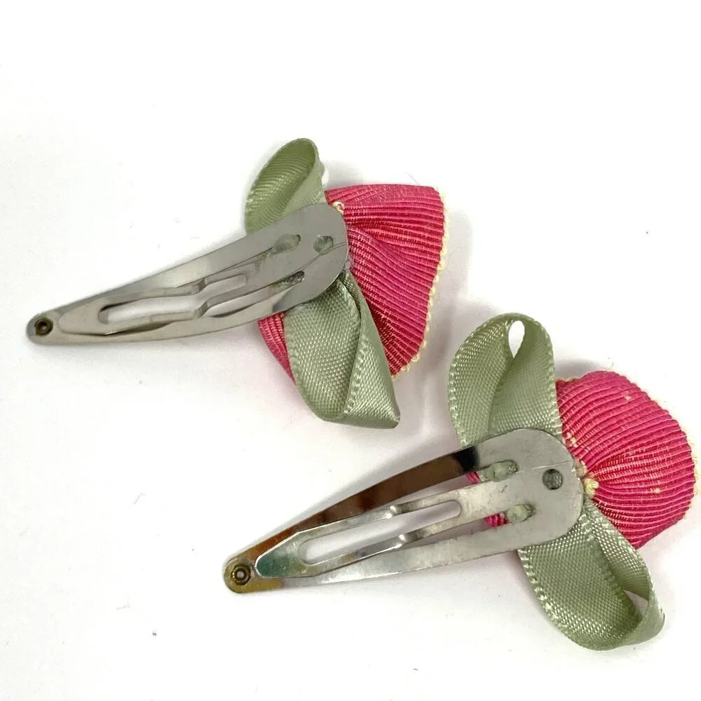 Hair Accessory Fabric Grosgrain Rose 2